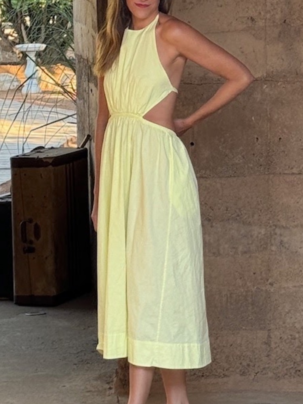 Stand Backless Halter Dress